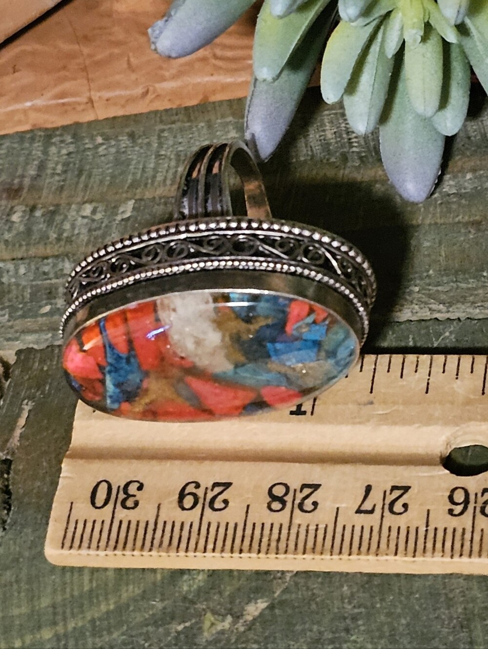 Spiny Oyster Turquoise Ring - Picture 5 of 6